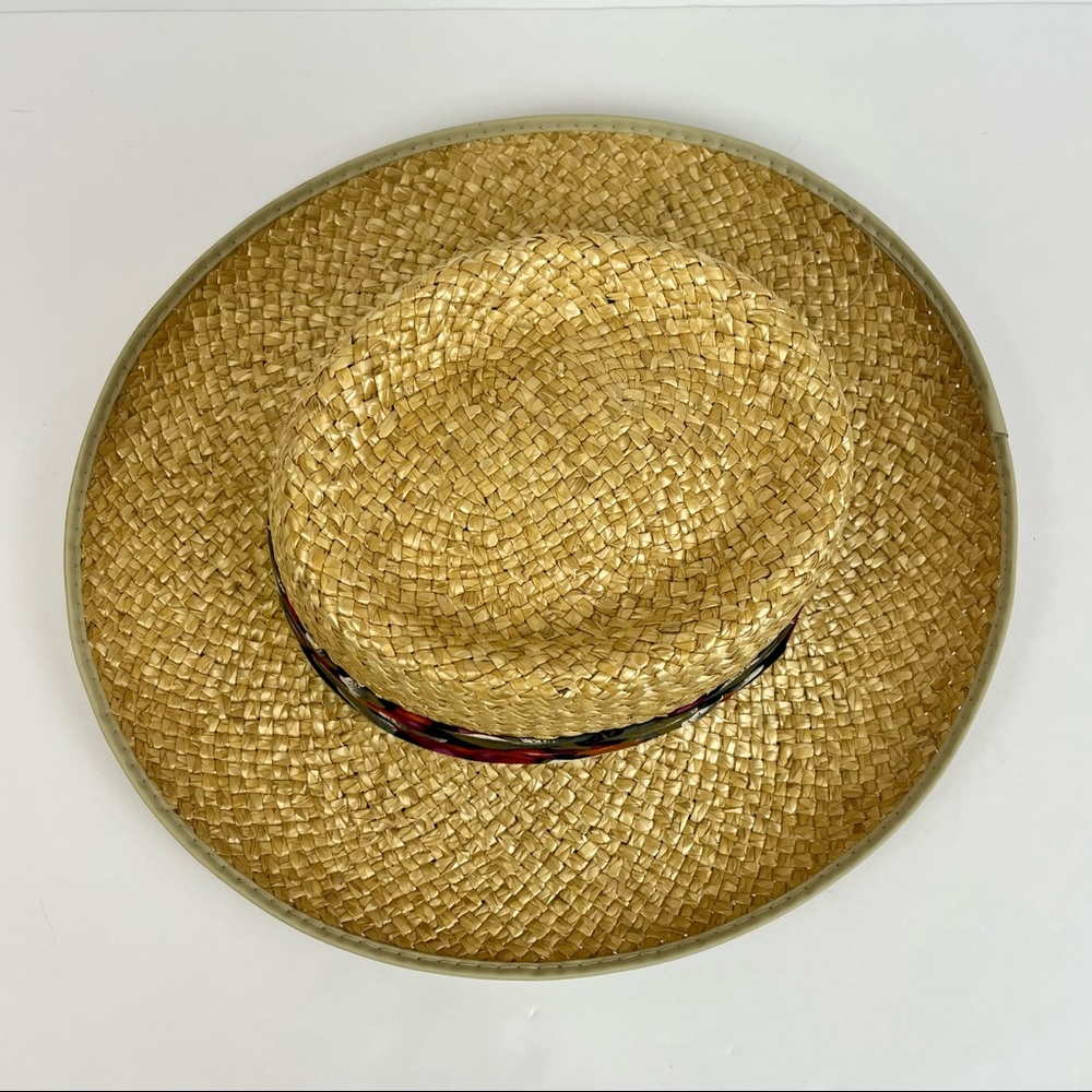 Straw Hat Fruit Fabric Print Made In The USA Size Medium - Picture 4 of 12